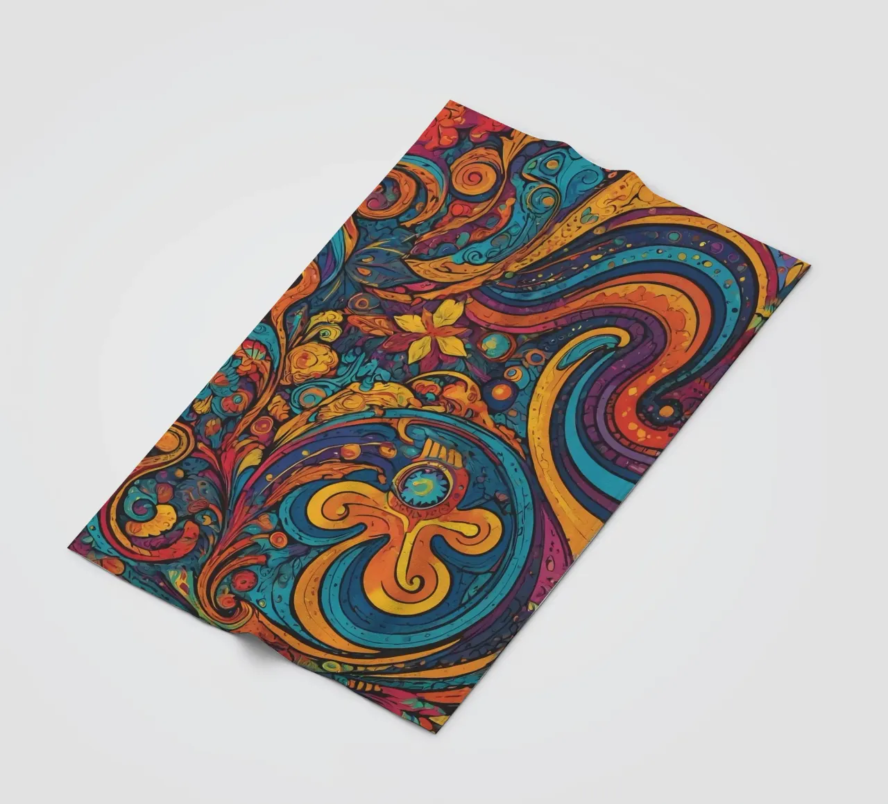 Psychedelic Pattern fleece blanket by Charnwood Prints