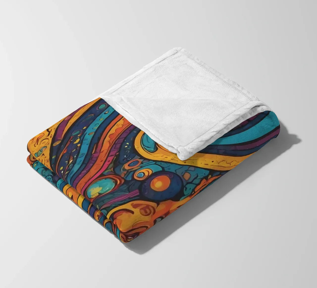 Psychedelic Pattern fleece blanket by Charnwood Prints