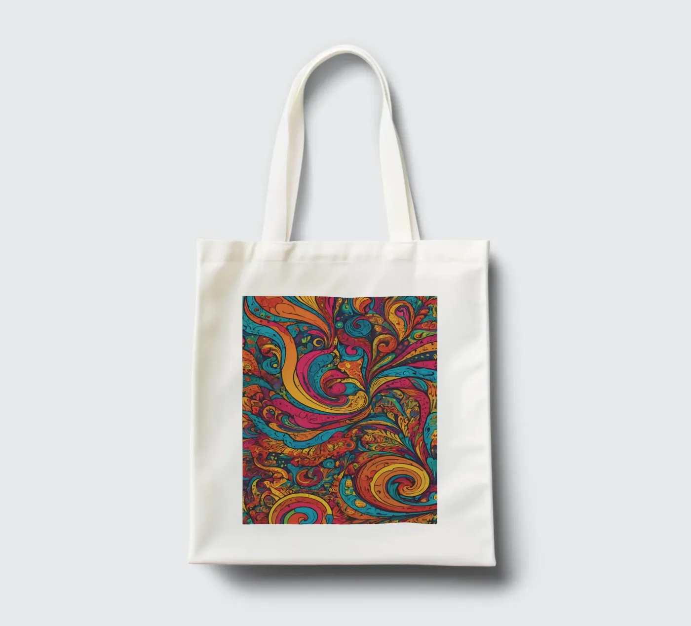 Motivo psichedelico borsa in juta da Charnwood Prints