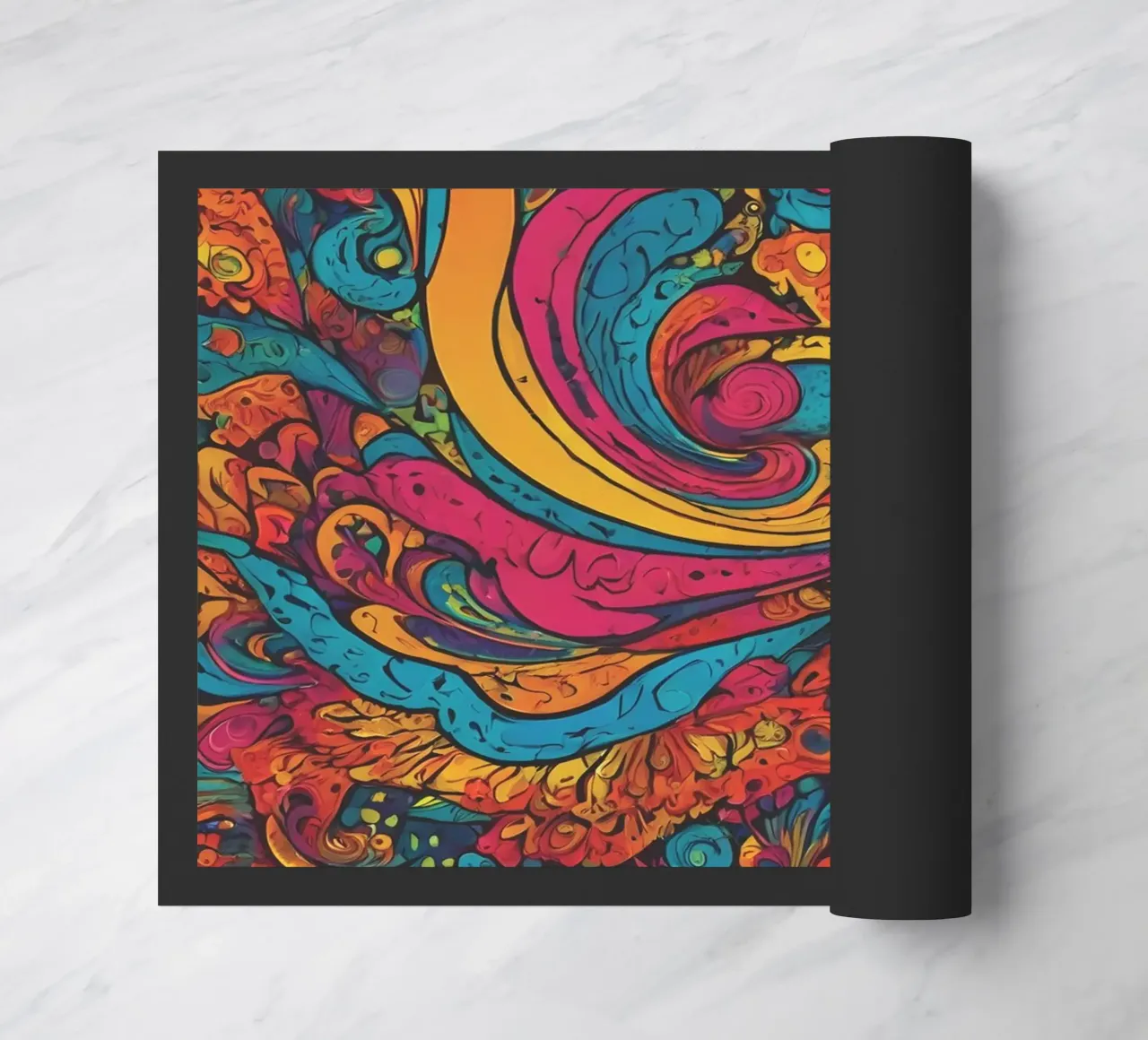 Psychedelic Pattern doormat by Charnwood Prints