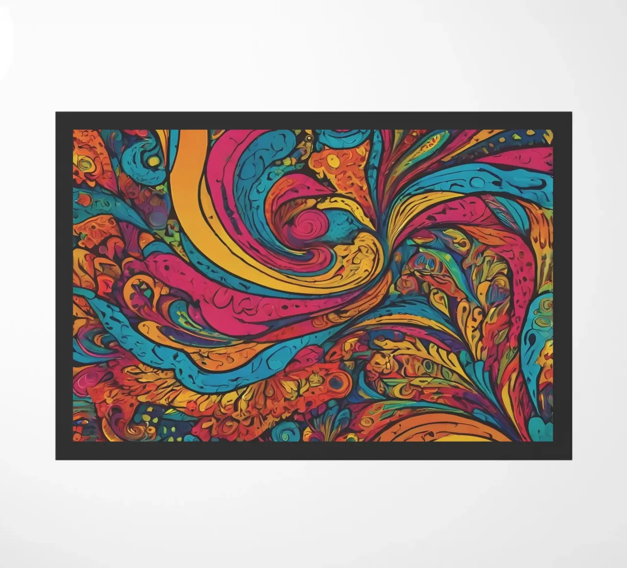 Psychedelic Pattern doormat by Charnwood Prints