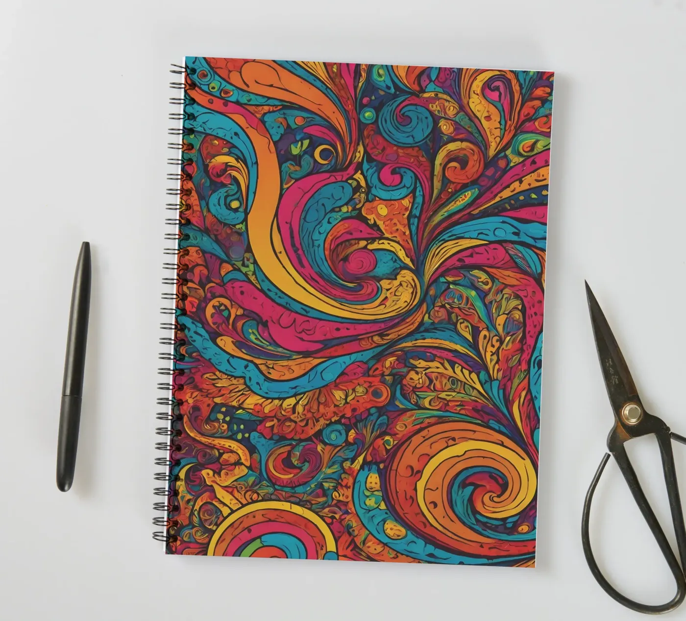 Psychedelisches Muster Ringbuch von Charnwood Prints