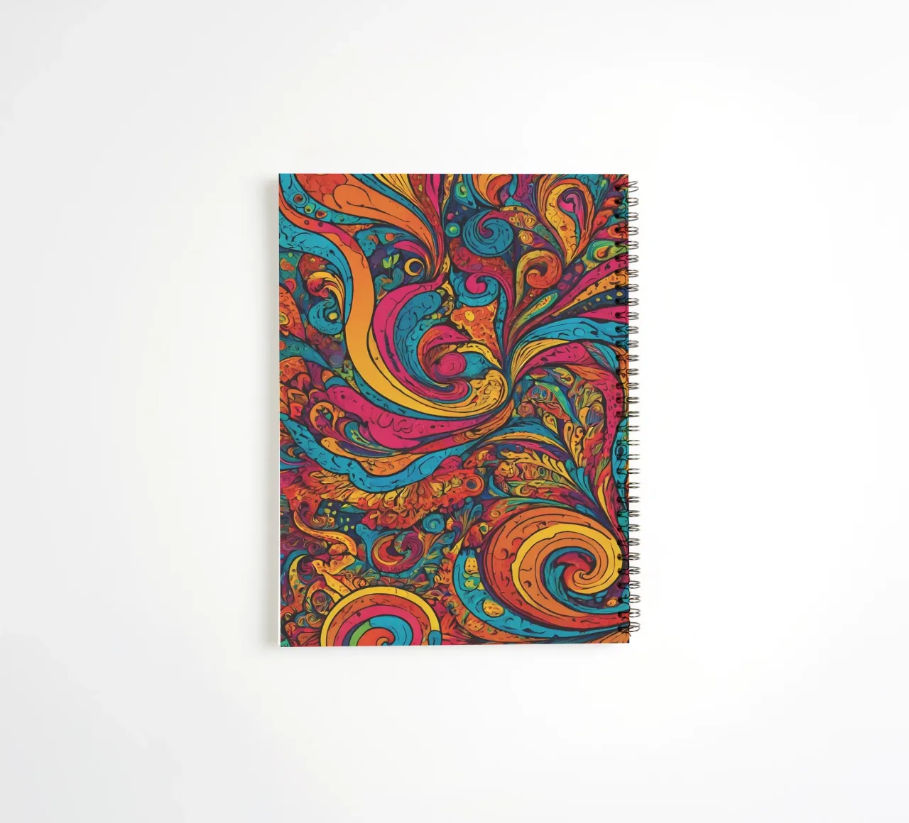 Psychedelic Pattern spiral notebook by Charnwood Prints