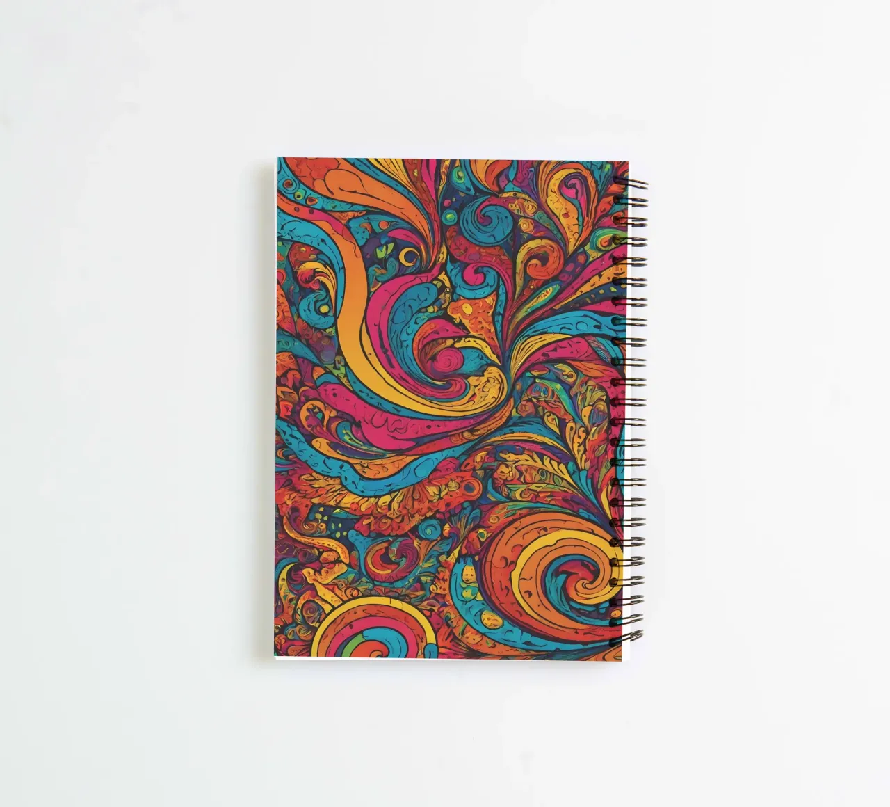 Psychedelic Pattern spiral notebook by Charnwood Prints