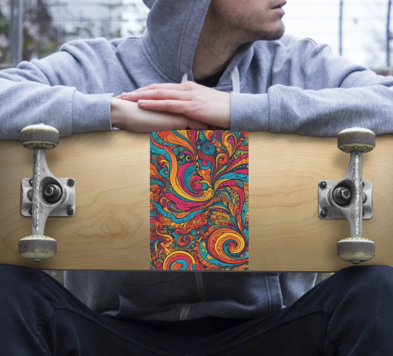 Psychedelic Pattern sticker by Charnwood Prints