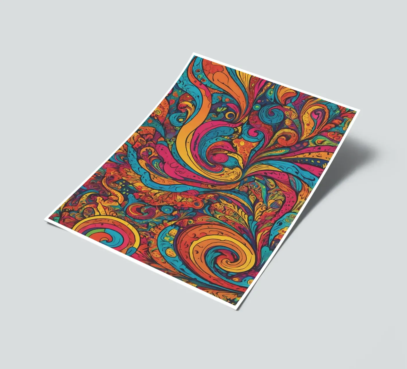 Psychedelisch patroon stickervel van Charnwood Prints
