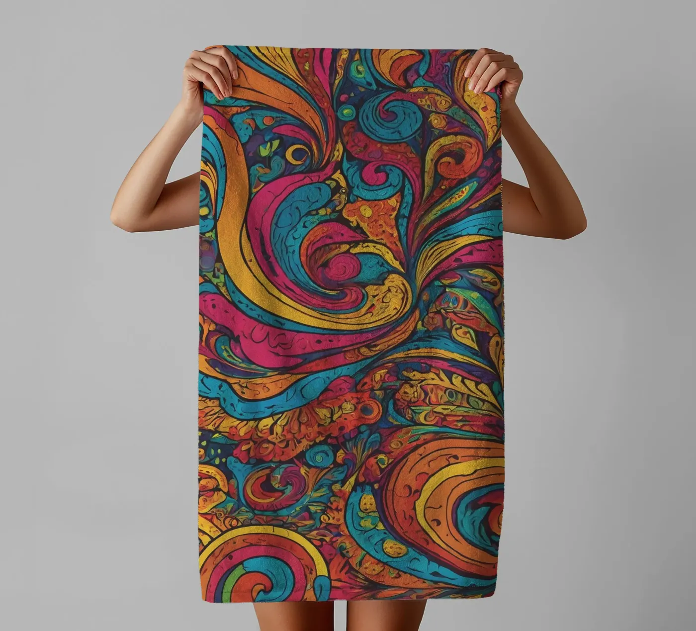 Psychedelisches Muster Handtuch von Charnwood Prints
