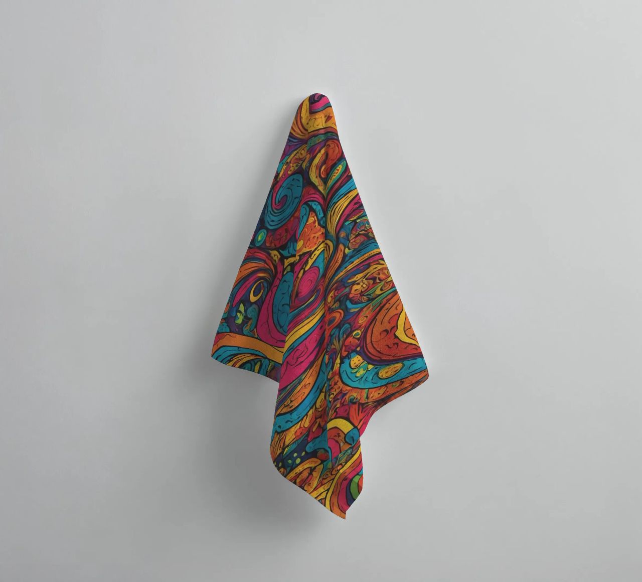 Psychedelic Pattern towel by Charnwood Prints