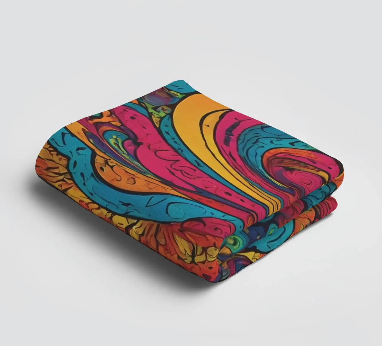 Psychedelic Pattern towel by Charnwood Prints