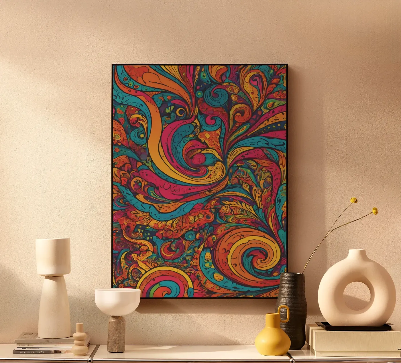 Motivo psichedelico alluminio dibond da Charnwood Prints
