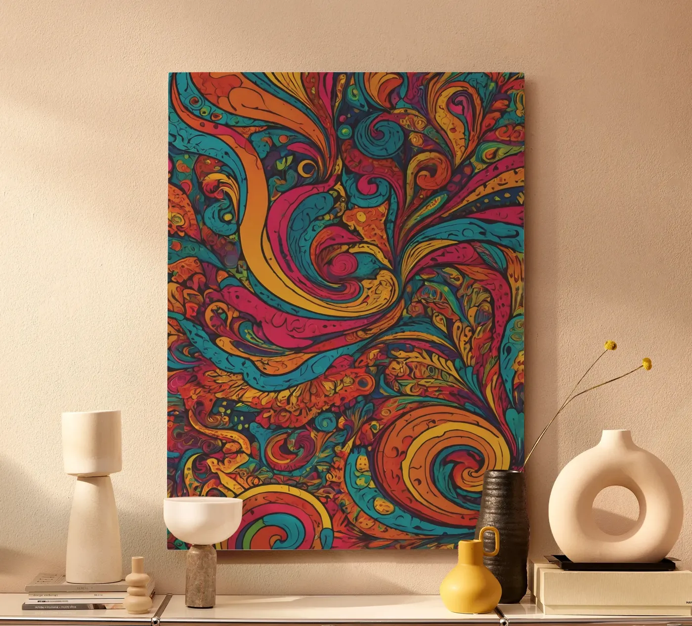 Motivo psichedelico alluminio dibond da Charnwood Prints