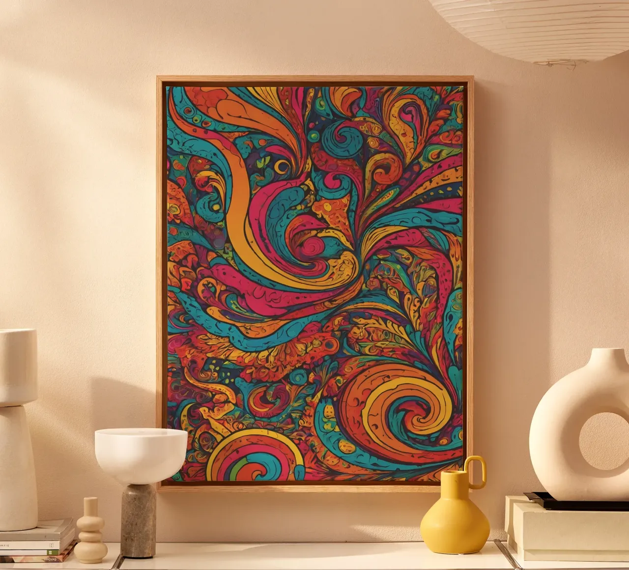 Psychedelic Pattern canvas by Charnwood Prints