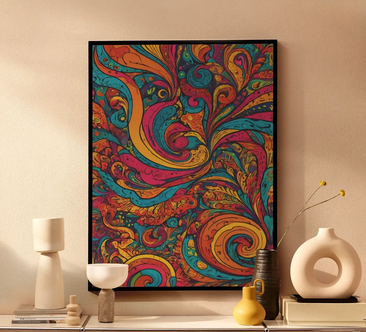 Motivo psichedelico poster da Charnwood Prints