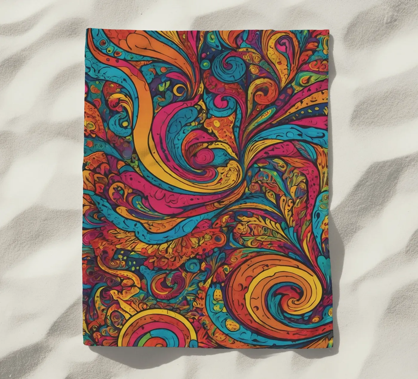 Psychedelisches Muster Strandtuch von Charnwood Prints