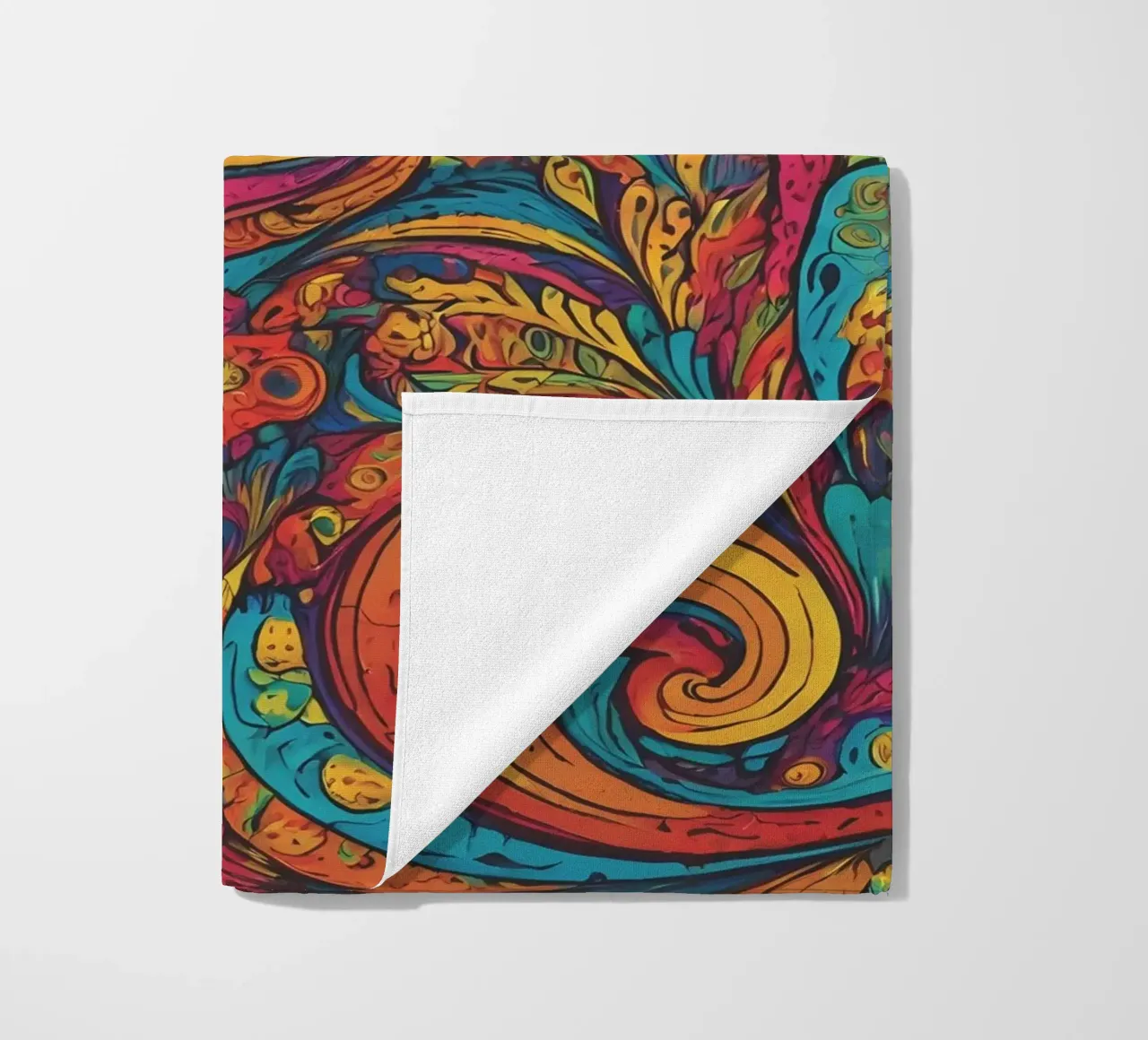 Psychedelisch patroon strandhanddoek van Charnwood Prints