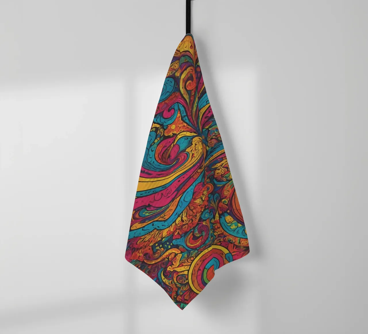 Psychedelic Pattern tea towel by Charnwood Prints