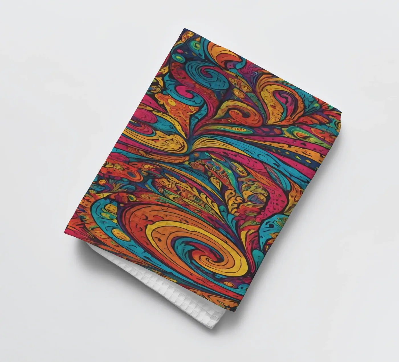 Psychedelic Pattern tea towel by Charnwood Prints