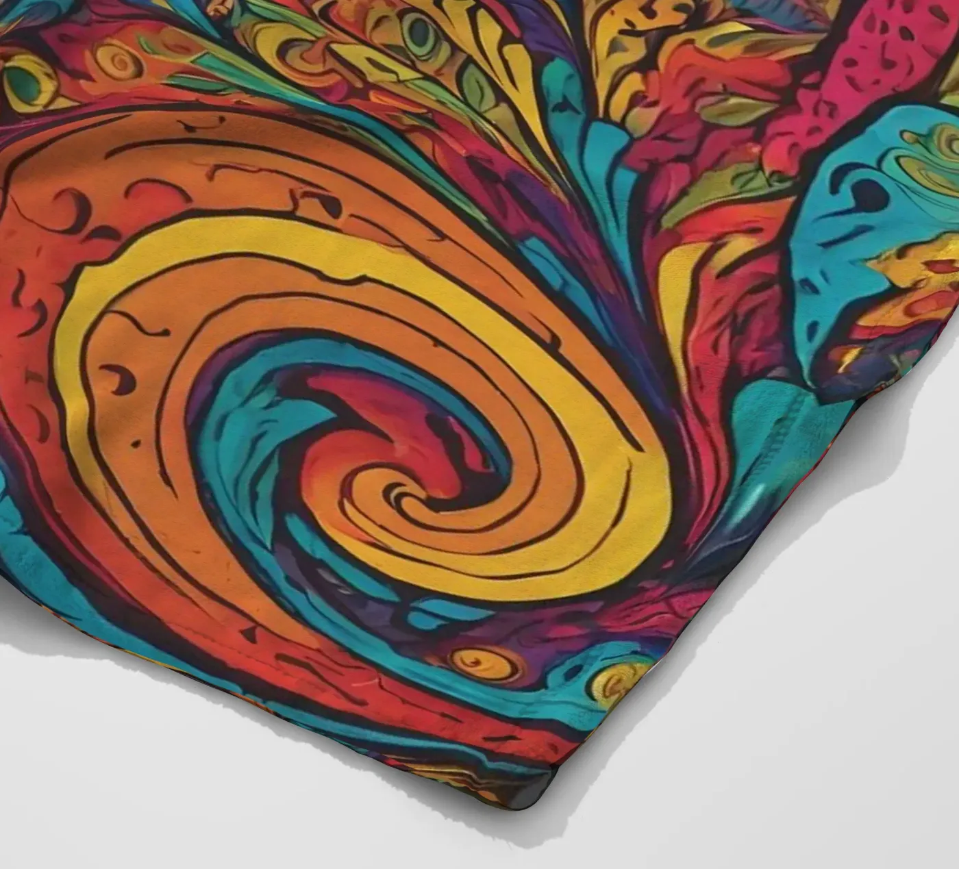 Psychedelic Pattern fleece blanket by Charnwood Prints