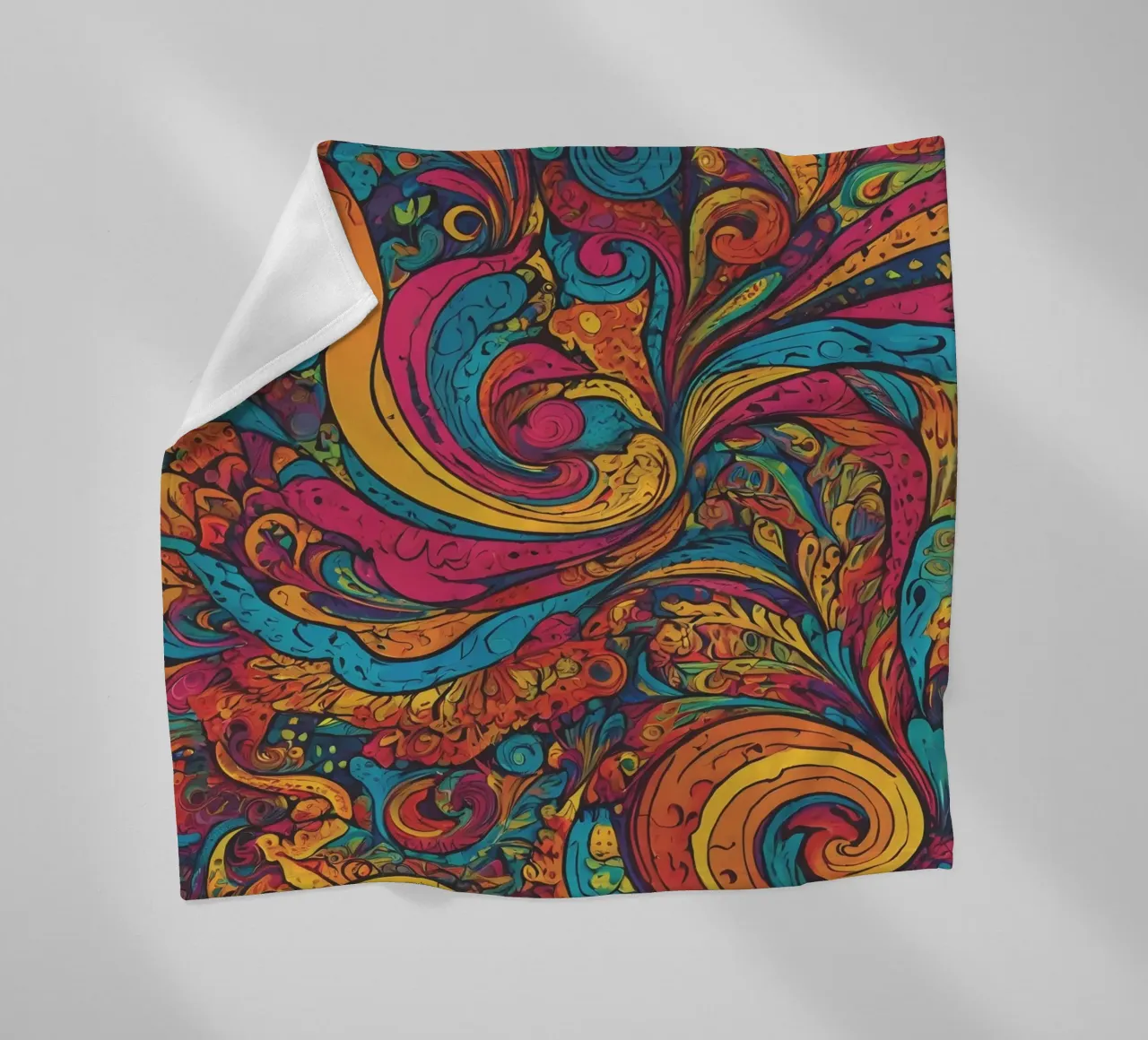 Psychedelic Pattern fleece blanket by Charnwood Prints