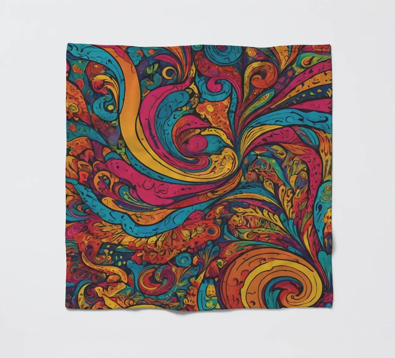 Psychedelic Pattern fleece blanket by Charnwood Prints