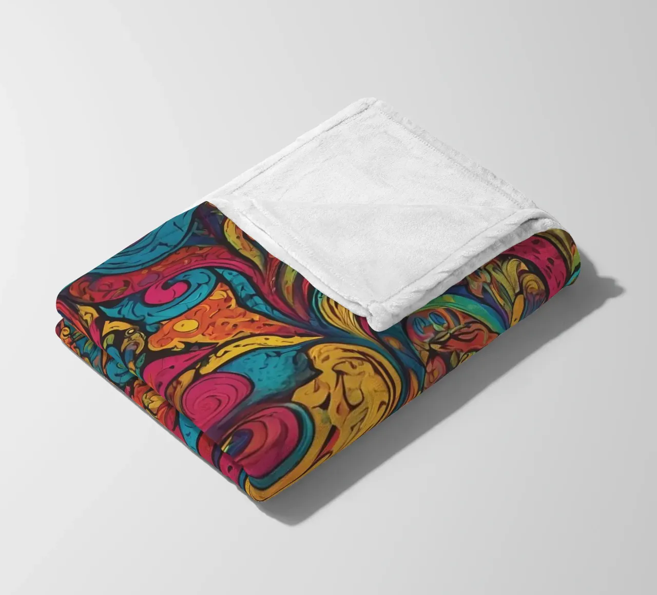 Psychedelic Pattern fleece blanket by Charnwood Prints