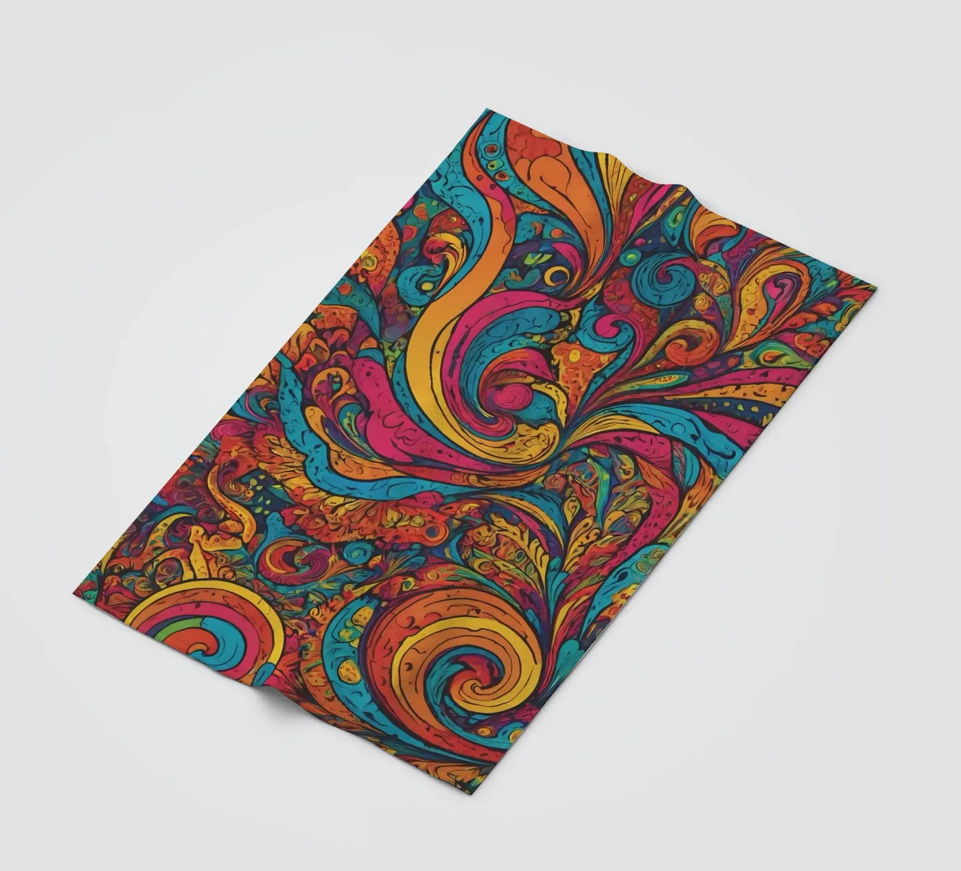 Psychedelic Pattern fleece blanket by Charnwood Prints