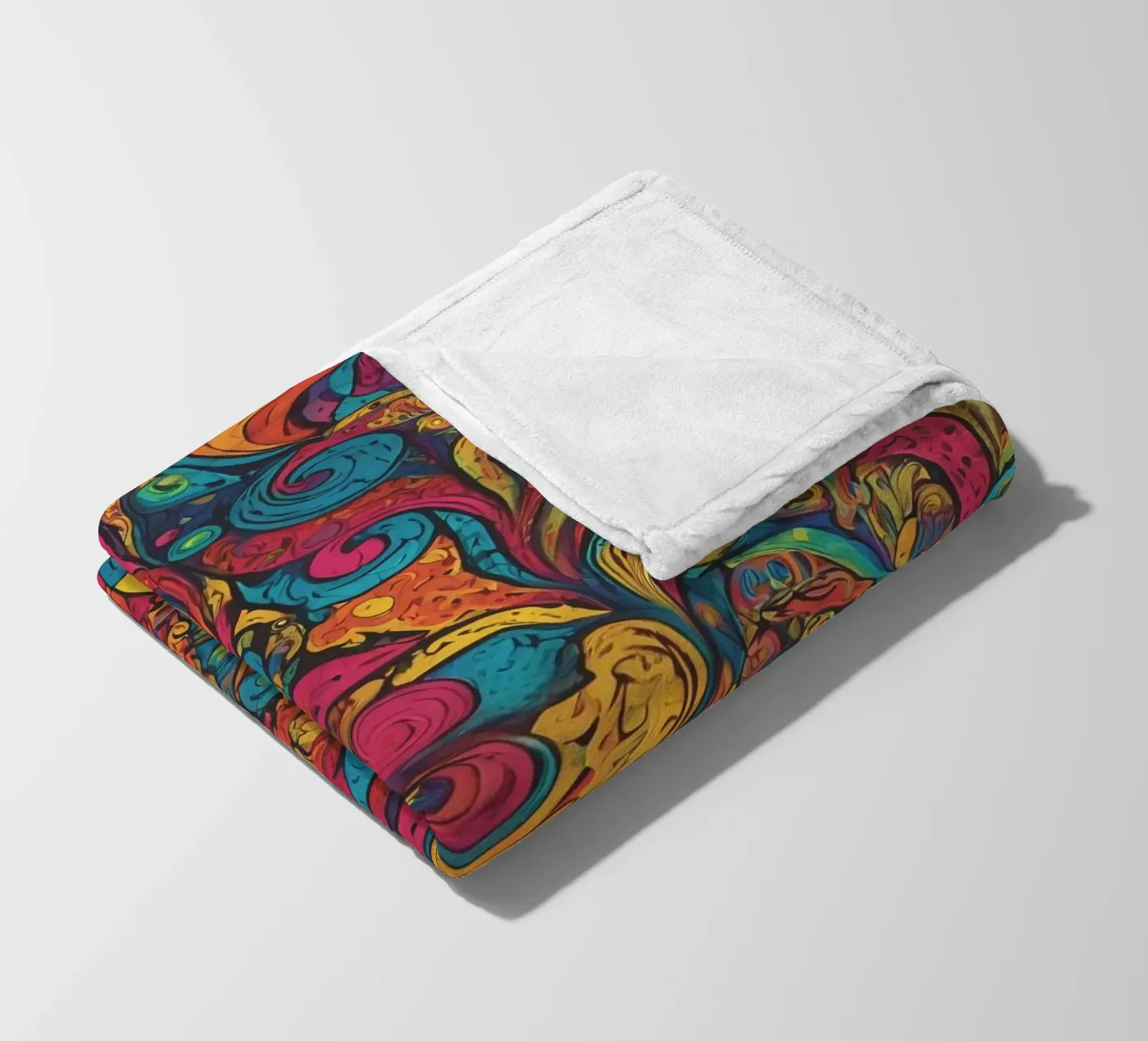 Psychedelic Pattern fleece blanket by Charnwood Prints