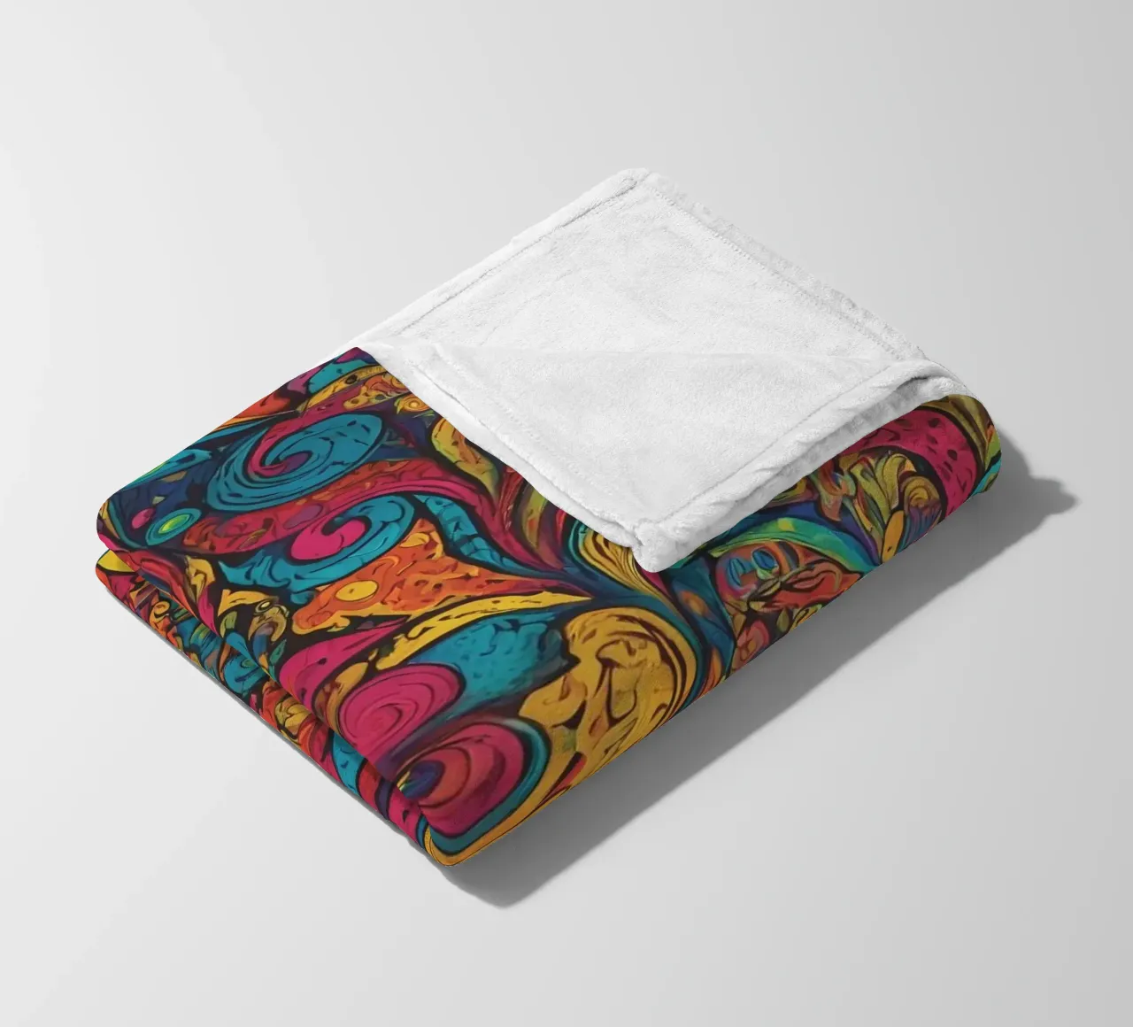Psychedelic Pattern fleece blanket by Charnwood Prints