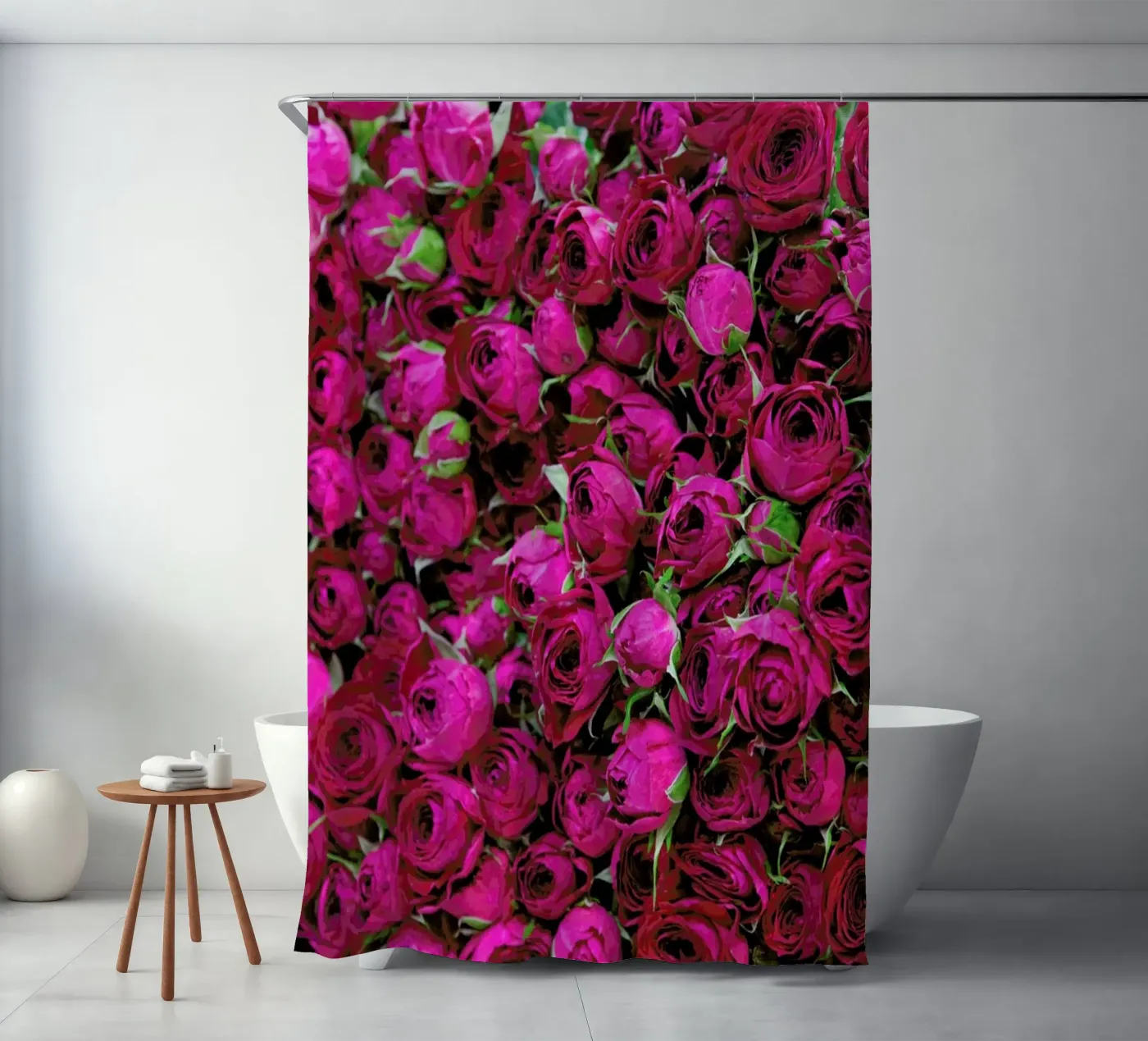 Ranunculus douchegordijn van Catherine McDonald