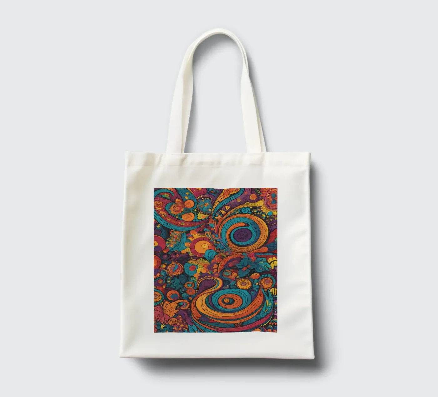 Motivo psichedelico borsa in juta da Charnwood Prints