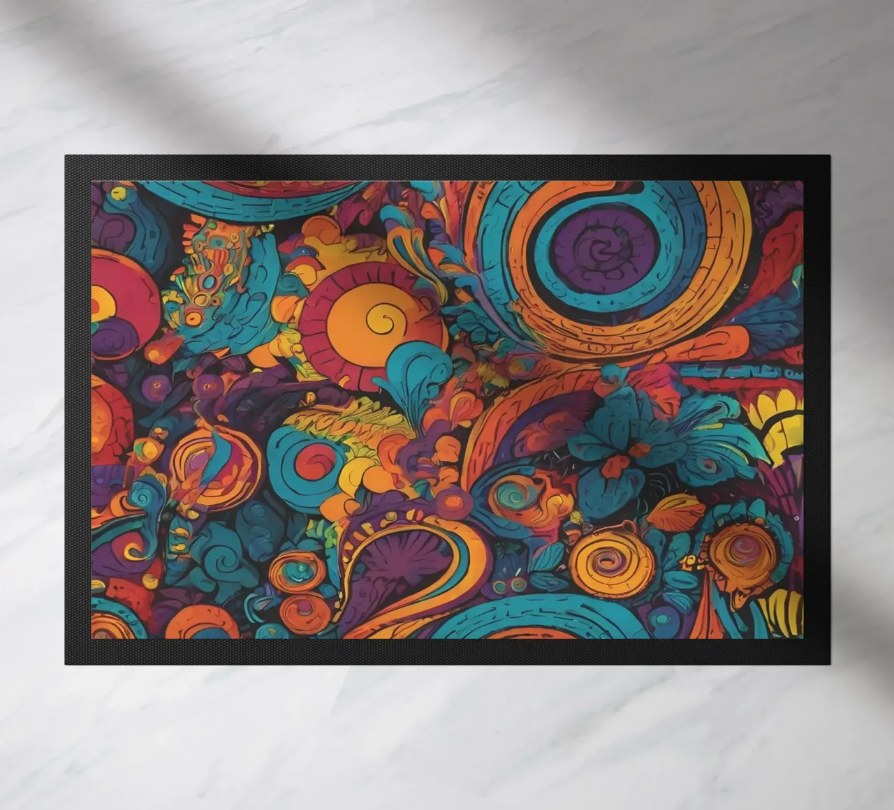 Psychedelic Pattern doormat by Charnwood Prints