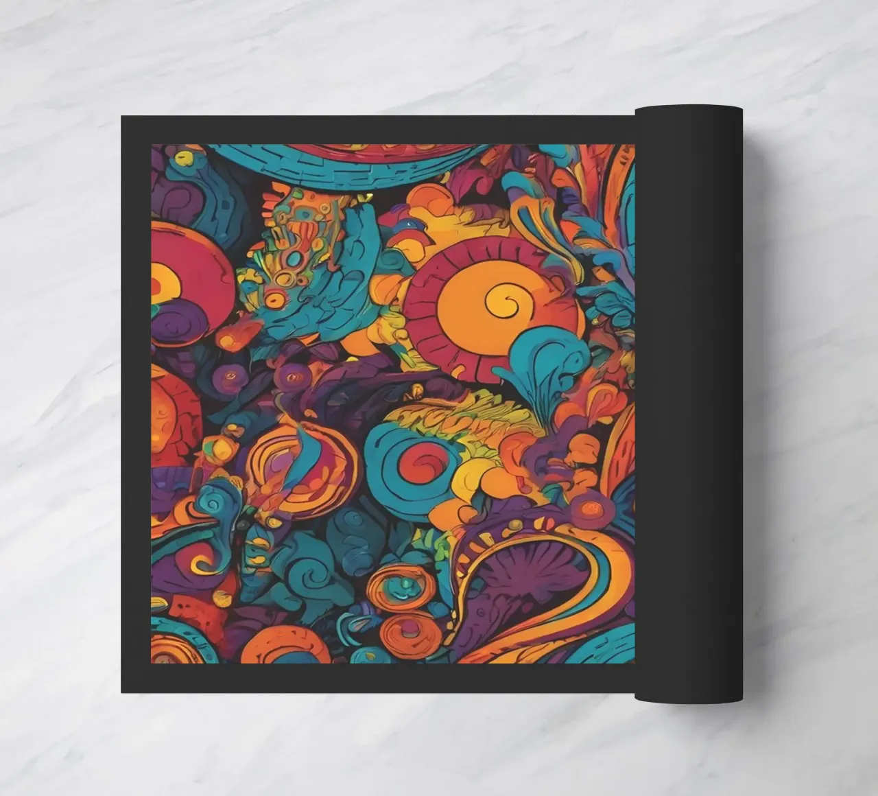 Psychedelic Pattern doormat by Charnwood Prints