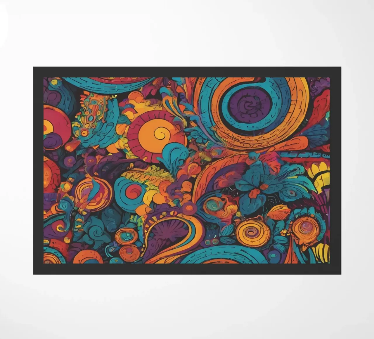 Psychedelic Pattern doormat by Charnwood Prints