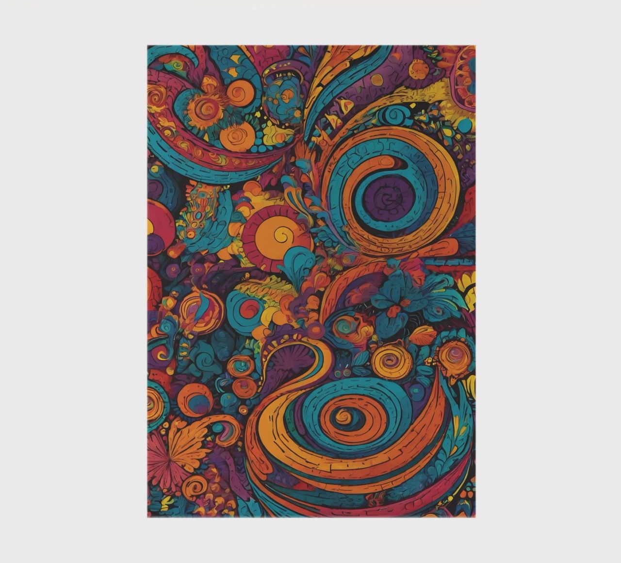 Psychedelic Pattern notebook by Charnwood Prints