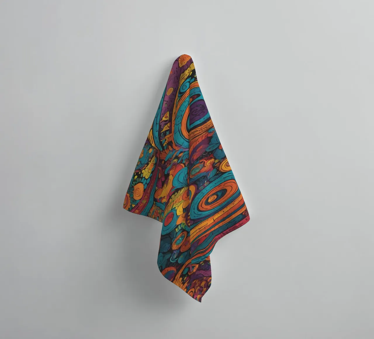Psychedelic Pattern towel by Charnwood Prints
