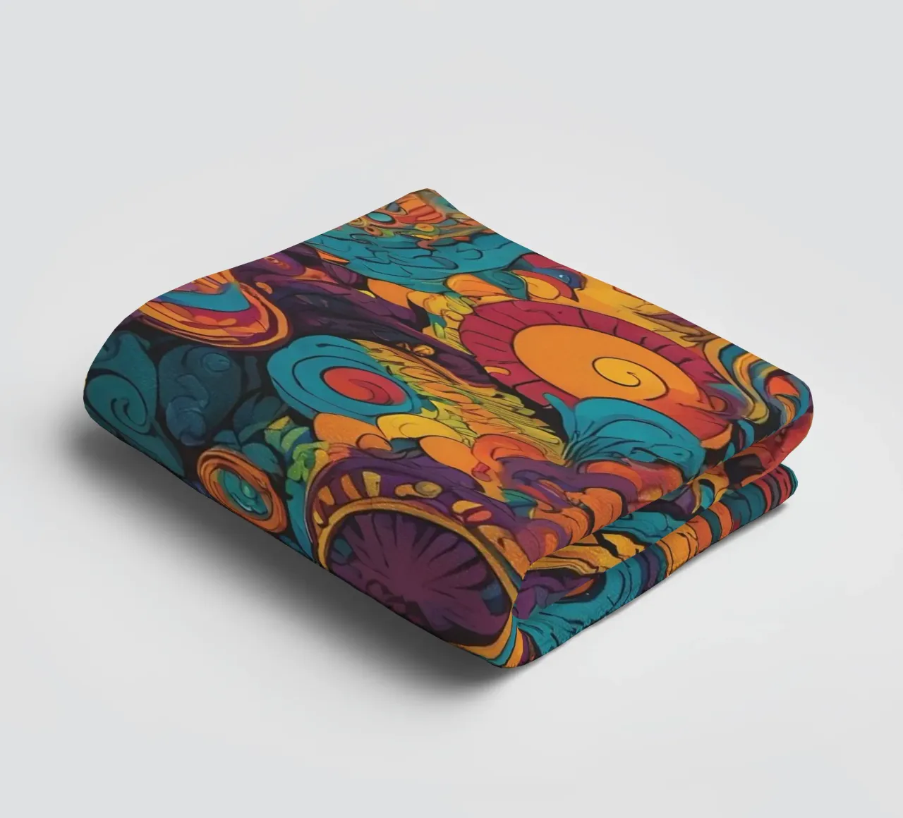 Psychedelic Pattern towel by Charnwood Prints
