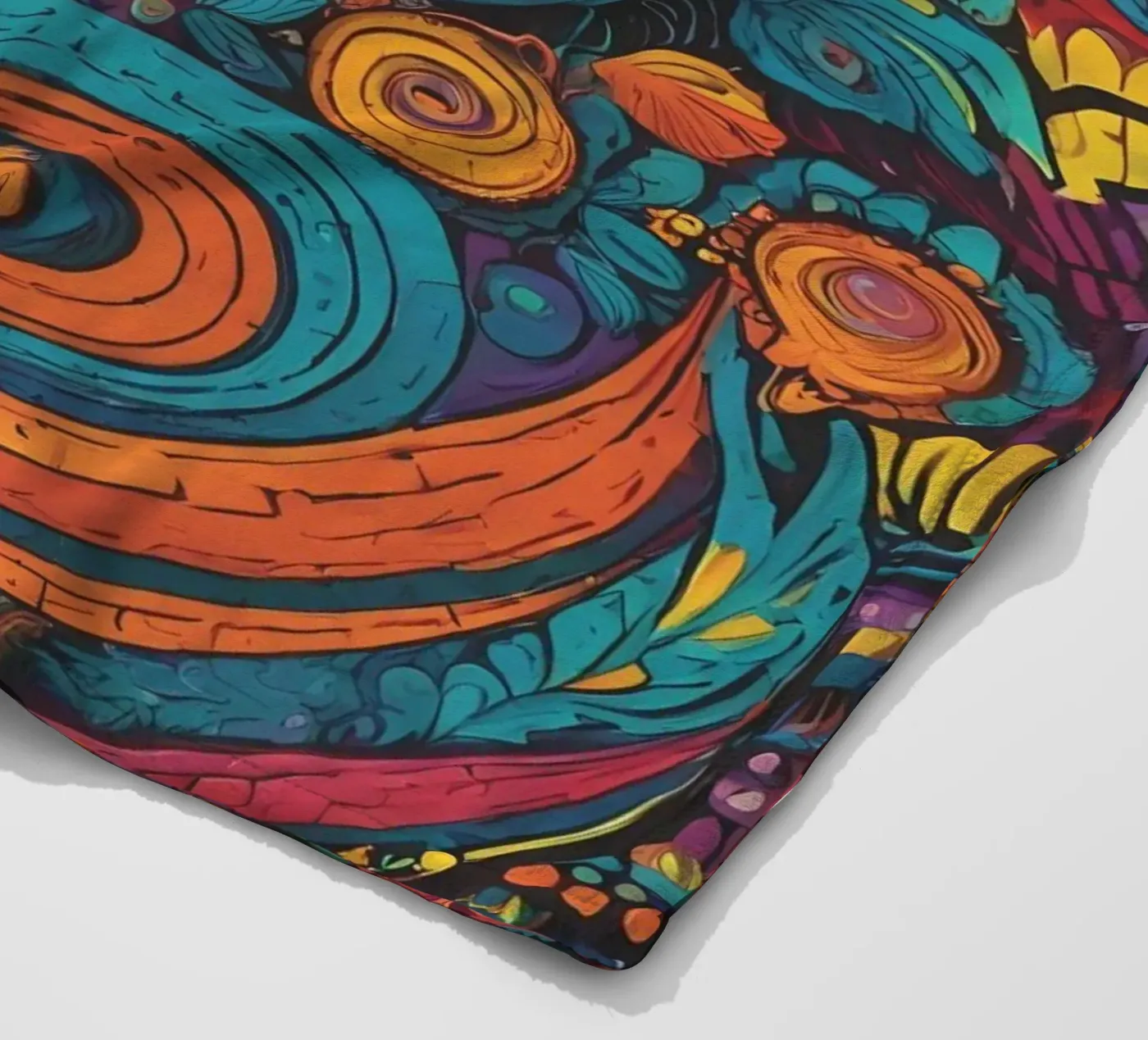 Psychedelic Pattern fleece blanket by Charnwood Prints