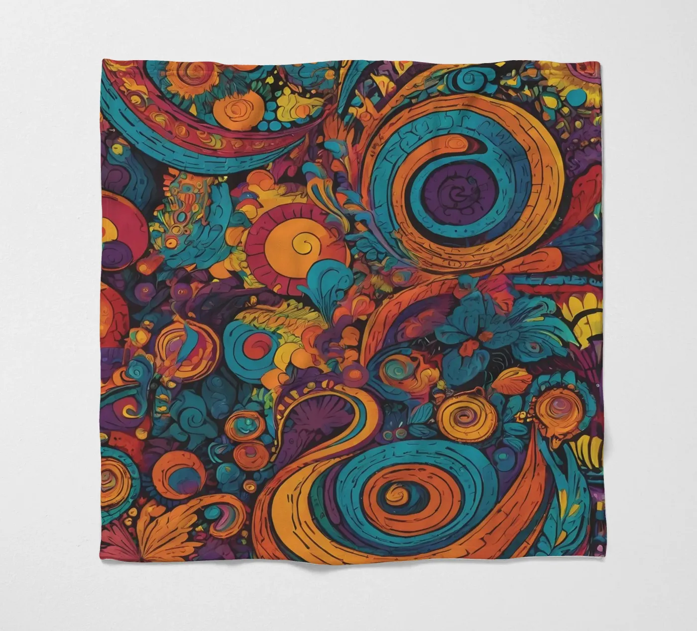 Psychedelic Pattern fleece blanket by Charnwood Prints