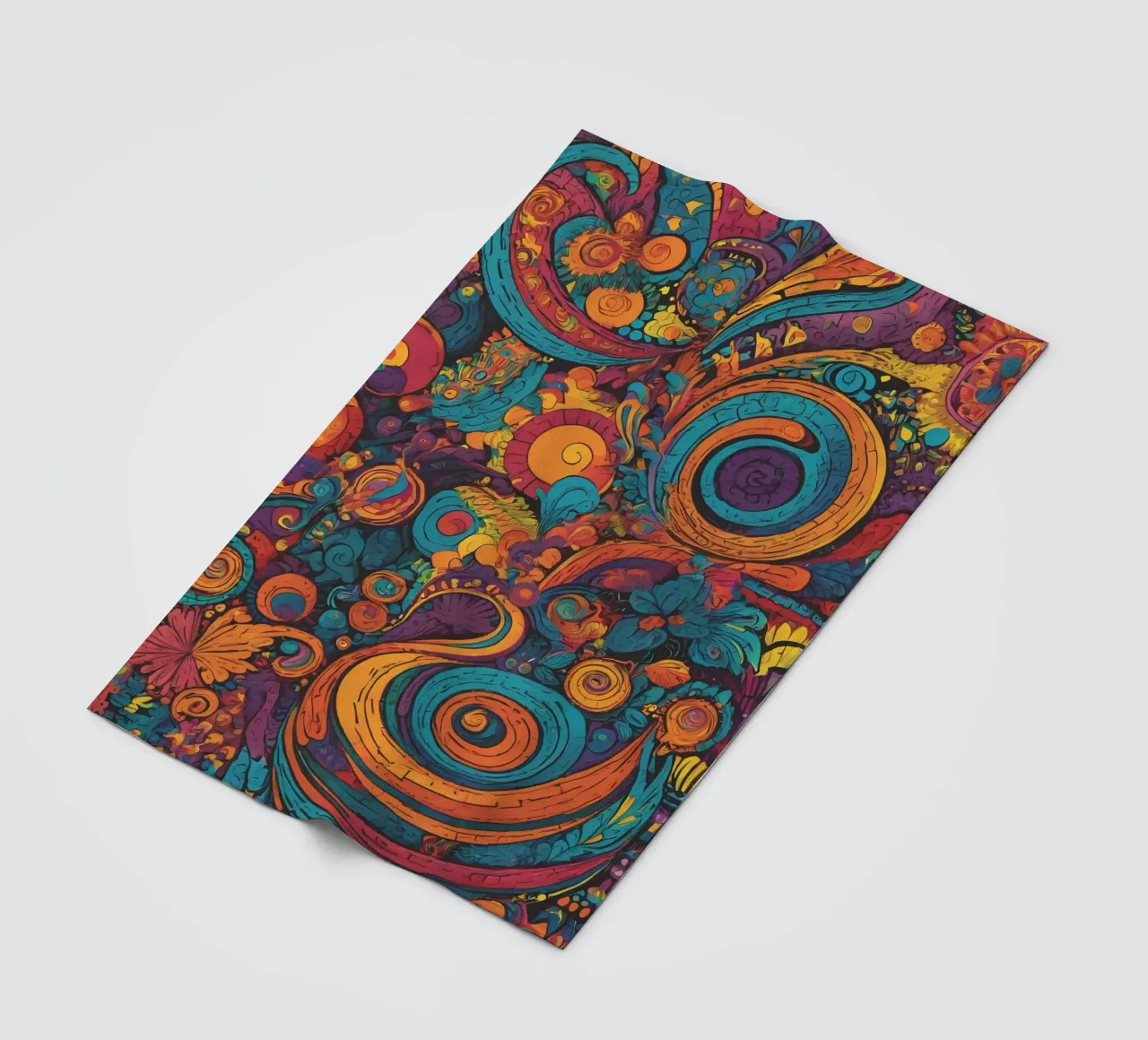 Psychedelic Pattern fleece blanket by Charnwood Prints