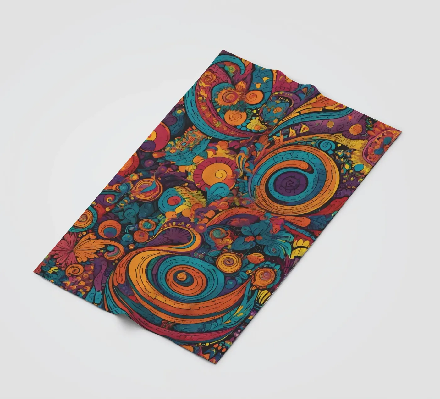 Psychedelic Pattern fleece blanket by Charnwood Prints