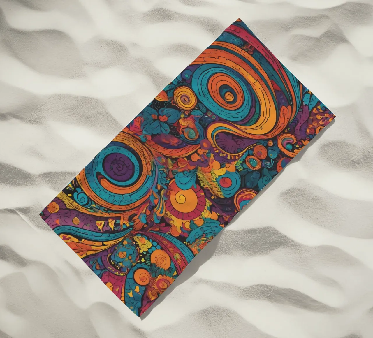 Psychedelic Pattern beach towel by Charnwood Prints