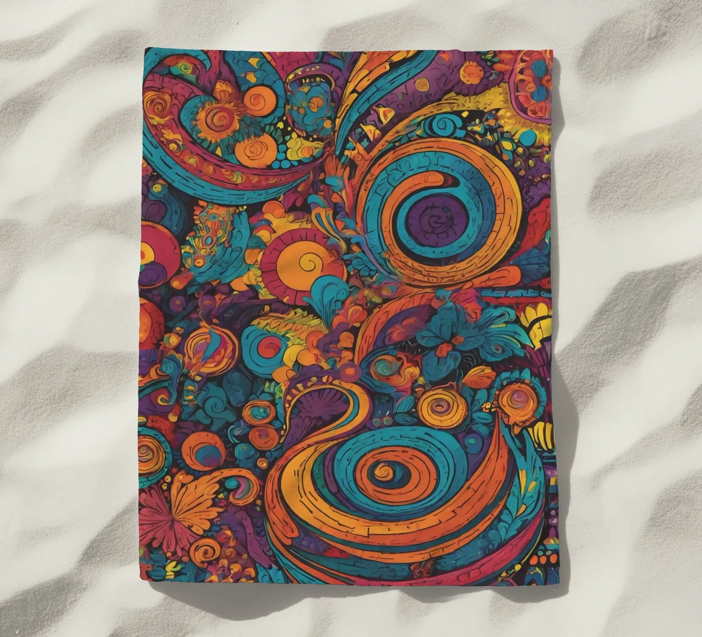 Psychedelic Pattern beach towel by Charnwood Prints