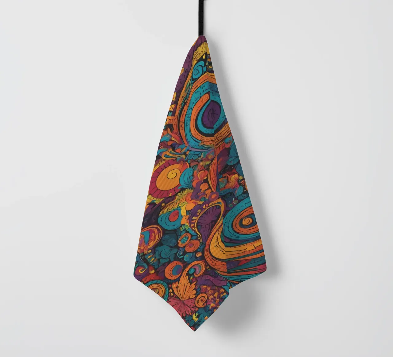 Psychedelic Pattern tea towel by Charnwood Prints