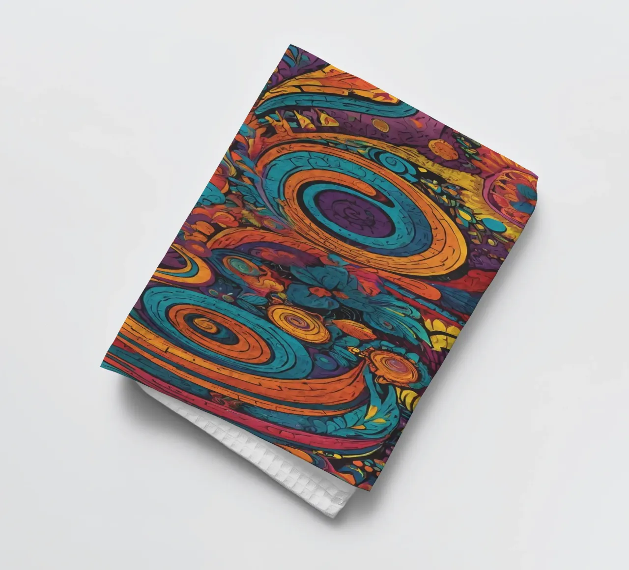 Psychedelic Pattern tea towel by Charnwood Prints