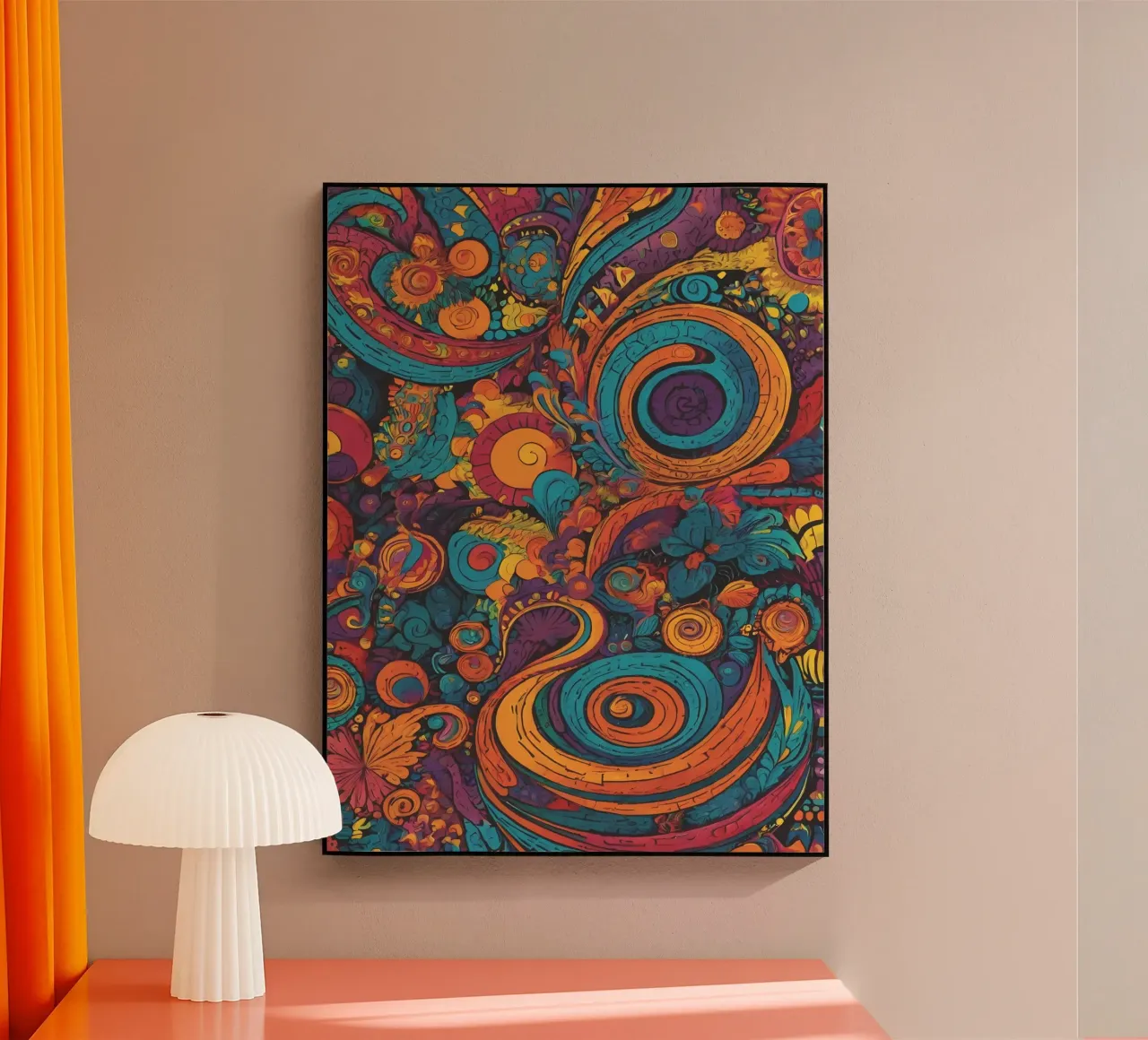 Psychedelic Pattern acrylic glass by Charnwood Prints