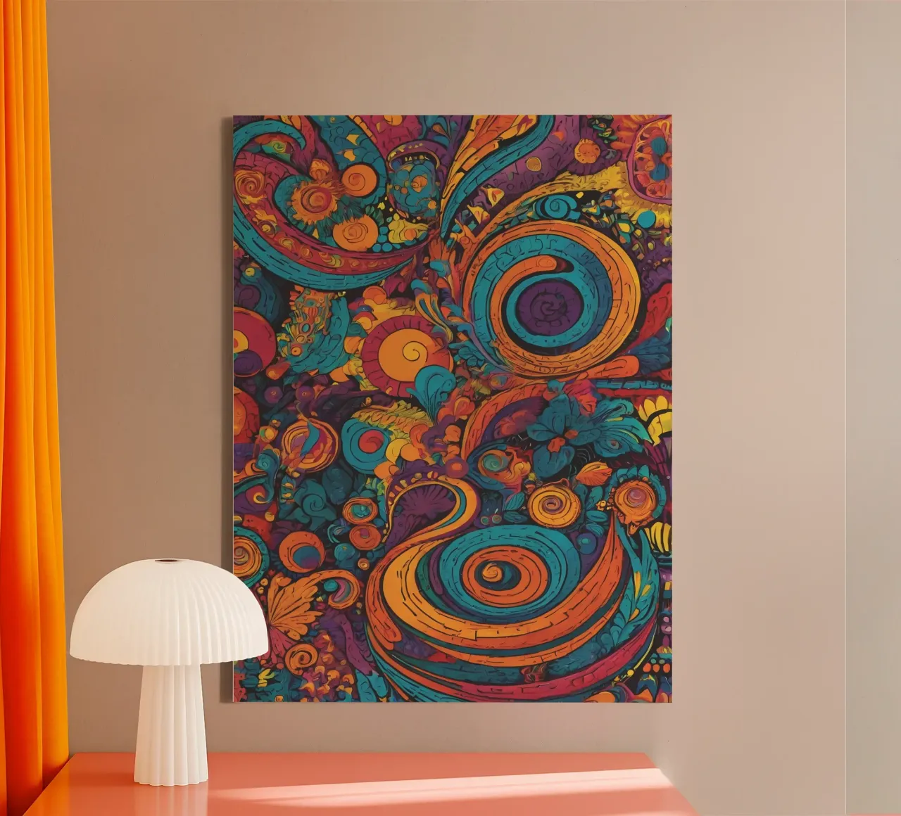 Psychedelic Pattern canvas by Charnwood Prints
