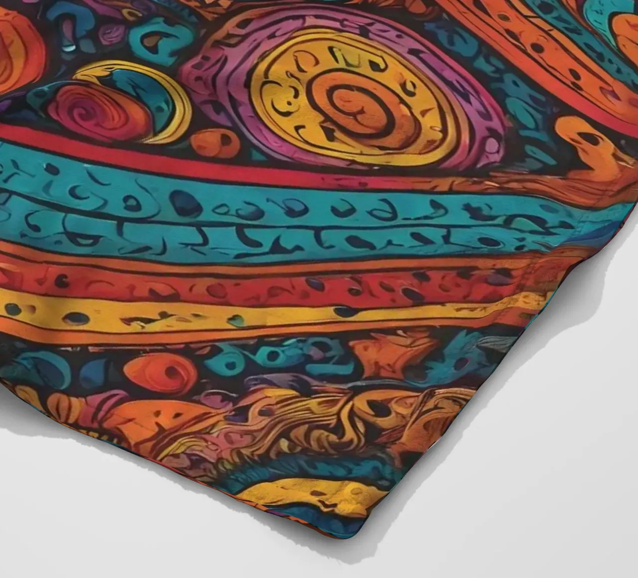Psychedelic Pattern fleece blanket by Charnwood Prints
