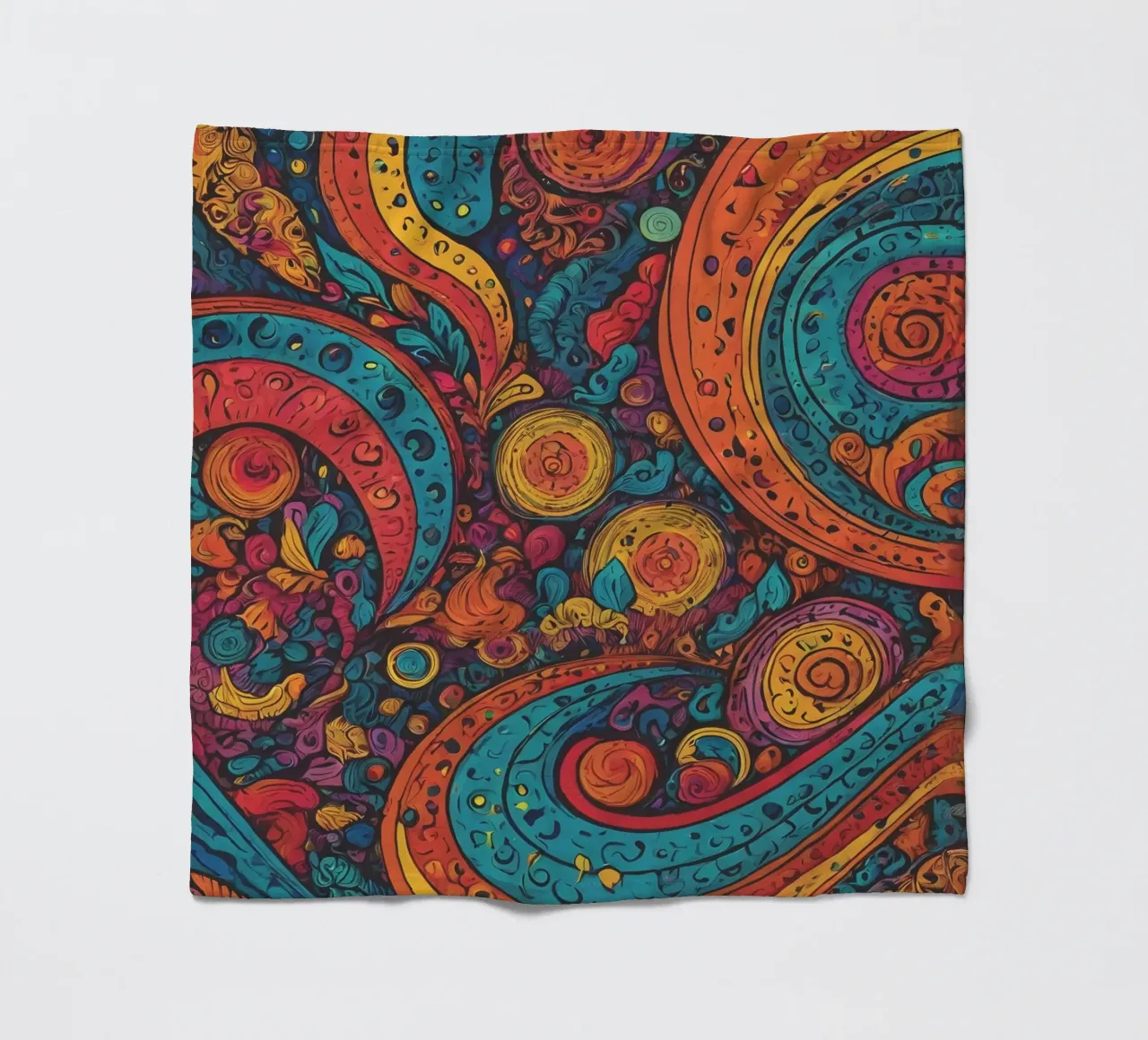 Psychedelic Pattern fleece blanket by Charnwood Prints