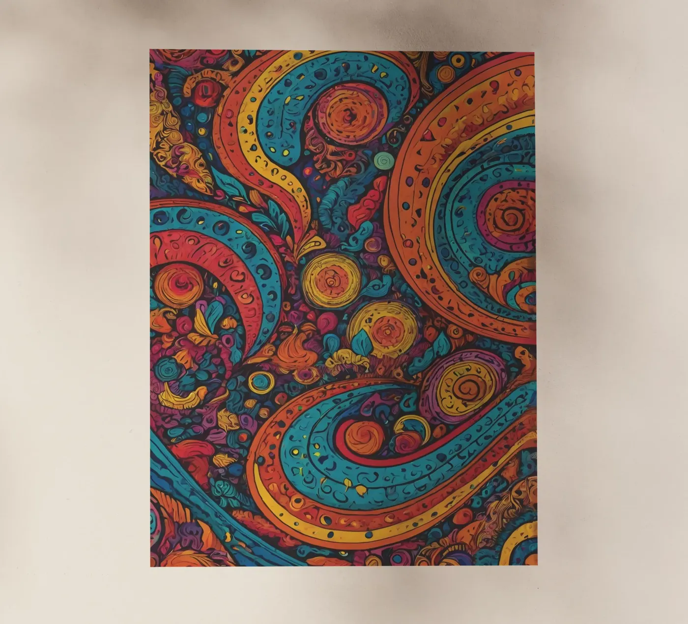 Psychedelic Pattern film rétro-éclairé de Charnwood Prints