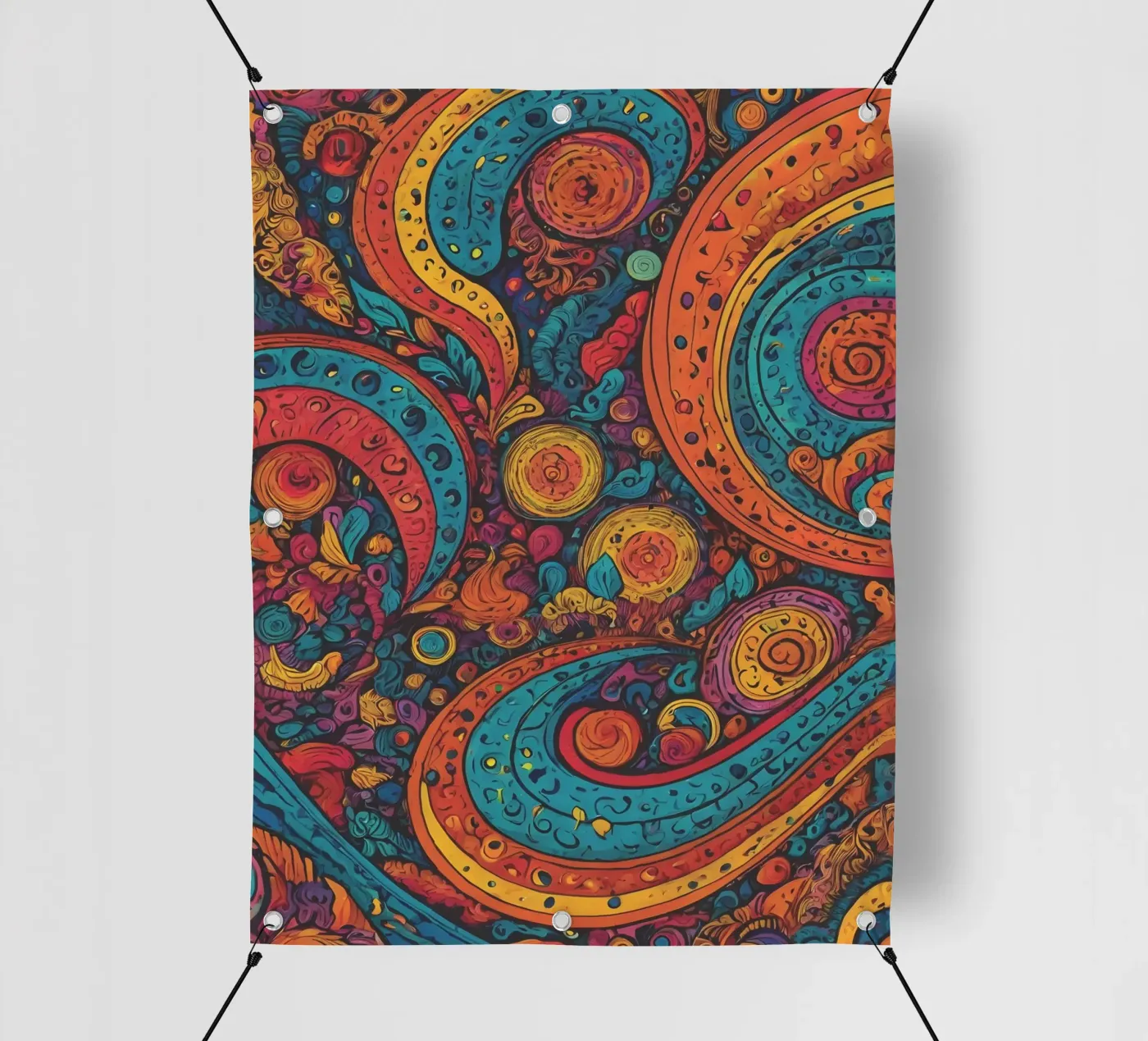 Psychedelisch patroon pvc-zeil van Charnwood Prints